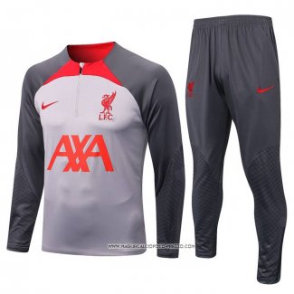 Tuta da Track Felpa Liverpool 22-23 Grigio