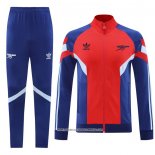 Tuta da Track Giacca Arsenal Rosso 24-25 Blu