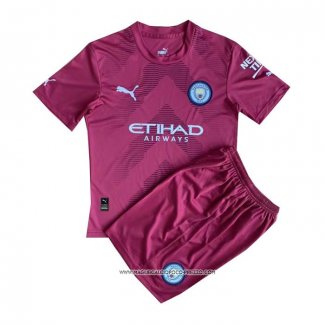 Maglia Manchester City Portiere 22-23 Bambino Rosso