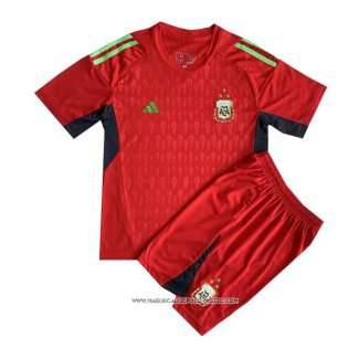 Maglia Argentina Portiere 2022 Bambino Rosso