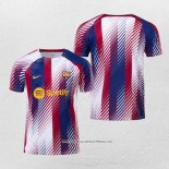 Maglia Prematch Barcellona 2023 Blu e Rosso