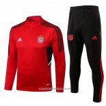 Tuta da Track Felpa Bayern Monaco 22-23 Bambino Rosso