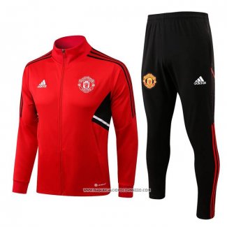 Tuta da Track Giacca Manchester United 22-23 Bambino Rosso