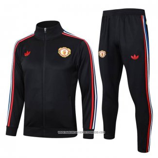 Tuta da Track Giacca Manchester United Bambino Nero 24-25