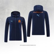 Giacca con Cappuccio Olympique Marsiglia Blu 24-25