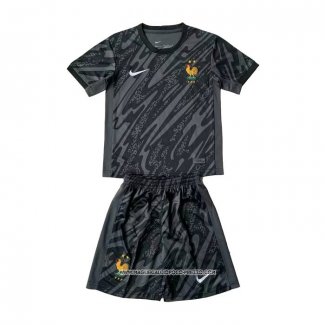 Maglia Francia Portiere 2024 Bambino Nero