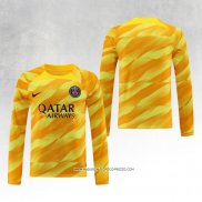 Maglia Paris Saint-Germain Portiere 23-24 Manica Lunga Giallo