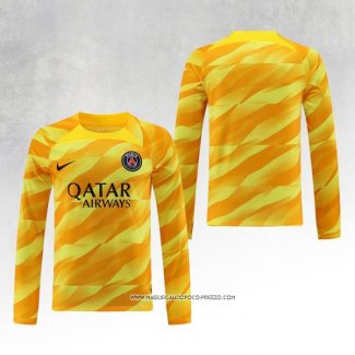 Maglia Paris Saint-Germain Portiere 23-24 Manica Lunga Giallo