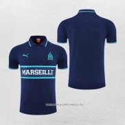 Maglia Polo Olympique Marsiglia 22-23 Blu Navy