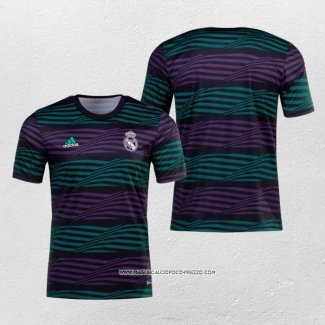 Maglia Prematch Real Madrid 2022 Verde e Purpura