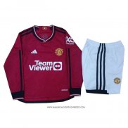 Prima Maglia Manchester United 23-24 Bambino Manica Lunga