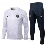 Tuta da Track Felpa Paris Saint-Germain 2022-23 Bambino Bianco