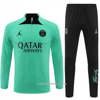 Tuta da Track Felpa Paris Saint-Germain Jordan 2022-23 Verde