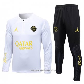 Tuta da Track Felpa Paris Saint-Germain Jordan 23-24 Bambino Bianco