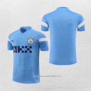 Maglia Allenamento Manchester City 2022-23 Blu