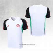 Maglia Allenamento Manchester United 23-24 Bianco e Nero