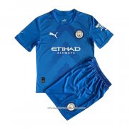 Maglia Manchester City Portiere 22-23 Bambino Blu