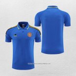 Maglia Polo Manchester United 22-23 Blu