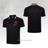 Maglia Polo Manchester United 23-24 Nero