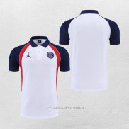 Maglia Polo Paris Saint-Germain Jordan 2022-23 Bianco