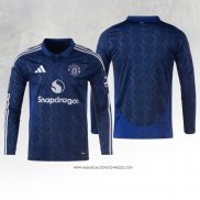 Seconda Maglia Manchester United Manica Lunga 24-25