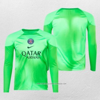 Maglia Paris Saint-Germain Portiere 22-23 Manica Lunga Verde