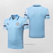 Maglia Polo Manchester City 22-23 Blu