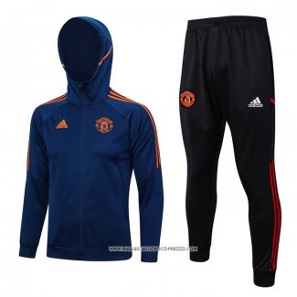 Tuta con Cappuccio Manchester United 23-24 Blu