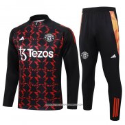 Tuta da Track Felpa Manchester United Rosso 24-25