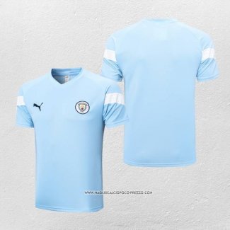 Maglia Allenamento Manchester City 22-23 Blu