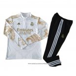 Tuta da Track Felpa Real Madrid 2024 Bianco Dragon -25