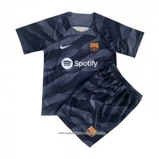 Maglia Barcellona Portiere 23-24 Bambino Nero