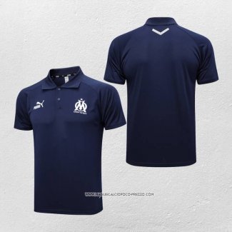 Maglia Polo Olympique Marsiglia 23-24 Blu Scuro