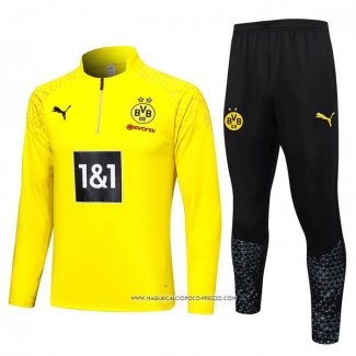 Tuta da Track Felpa Borussia Dortmund 23-24 Giallo