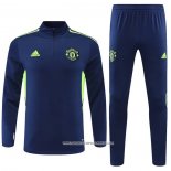 Tuta da Track Felpa Manchester United 22-23 Blu e Verde