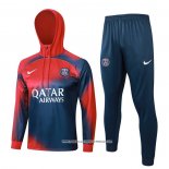 Tuta da Track Felpa Paris Saint-Germain 23-24 Rosso e Blu