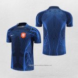 Maglia Allenamento Paesi Bassi 2022-23 Blu