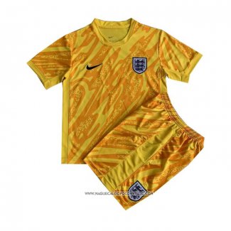 Maglia Inghilterra Portiere 2024 Bambino Giallo