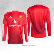 Prima Maglia Manchester United Manica Lunga 24-25