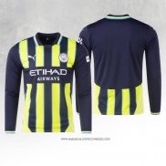 Seconda Maglia Manchester City Manica Lunga 24-25