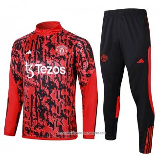 Tuta da Track Felpa Manchester United 23-24 Rosso