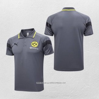 Maglia Polo Borussia Dortmund 23-24 Grigio