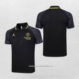 Maglia Polo Paris Saint-Germain Jordan 23-24 Nero