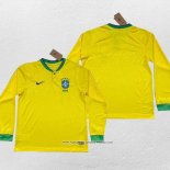 Prima Maglia Brasile 2022 Manica Lunga