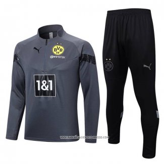 Tuta da Track Felpa Borussia Dortmund 2022-23 Grigio