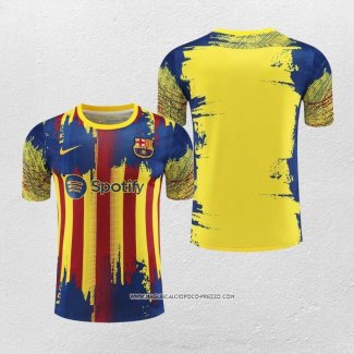 Maglia Allenamento Barcellona 23-24 Giallo e Blu