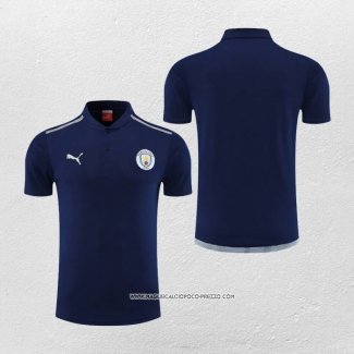 Maglia Polo Manchester City 2022-23 Blu Navy