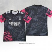 Maglia Real Madrid Rosso Thailandia Dragon 24-25 Nero