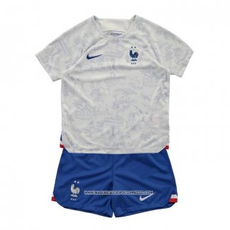 Seconda Maglia Francia 2022 Bambino