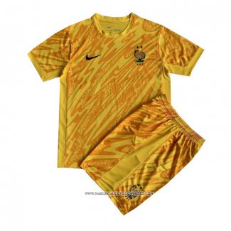 Maglia Francia Portiere 2024 Bambino Giallo